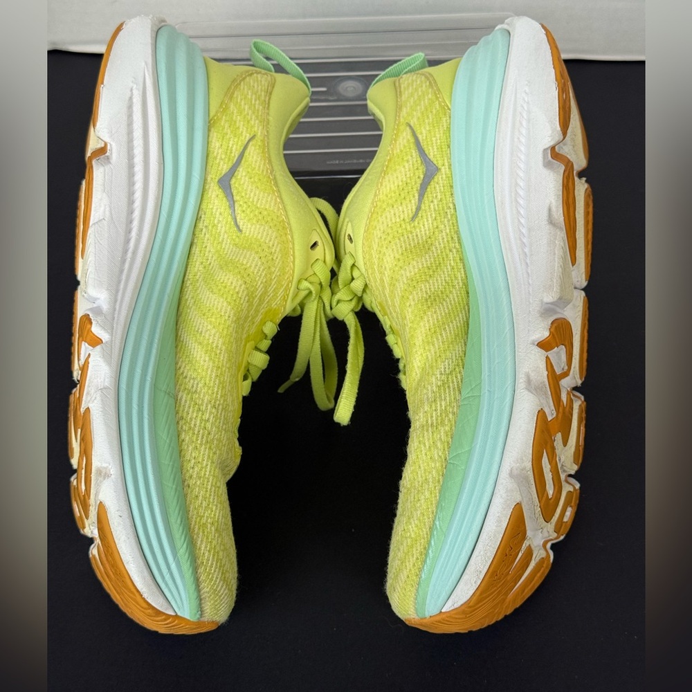 HOKA Gaviota 5 Running Shoes Womens Size  8 Yellow Lime Cushioned Stability Road - Picture 5 of 11